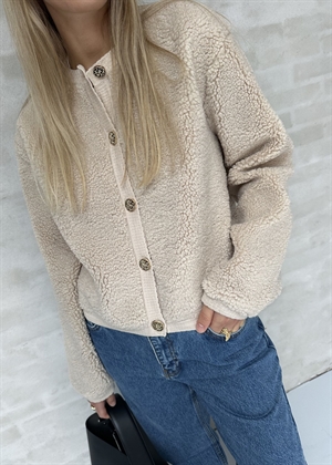 Limo fluffy knit cardigan Sand Neo Noir 